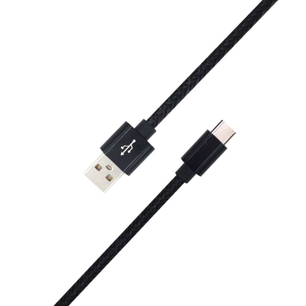 1Meter Nylon Braid Type-C USB Cable Output 2.0A Fast Charge Wire