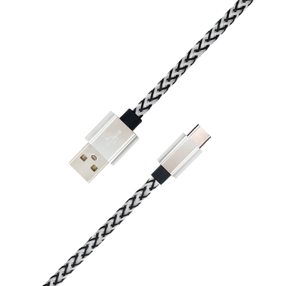 1Meter Nylon Braid Type-C USB Cable Output 2.0A Fast Charge Wire