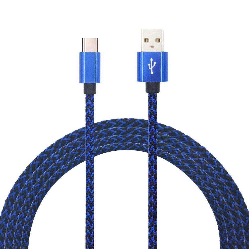1Meter Nylon Braid Type-C USB Cable Output 2.0A Fast Charge Wire