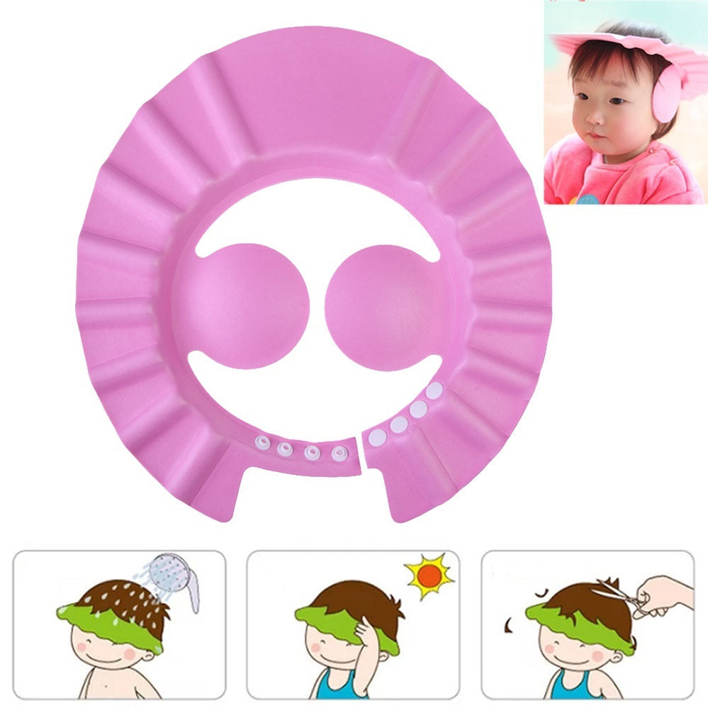 Adjustable Baby Shower Cap Visor Protective Shield Hat