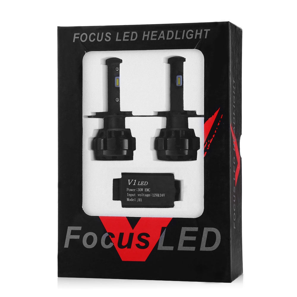 2PCS V1 60W H1 Car LED Headlight IP67 Waterproof High Brightness