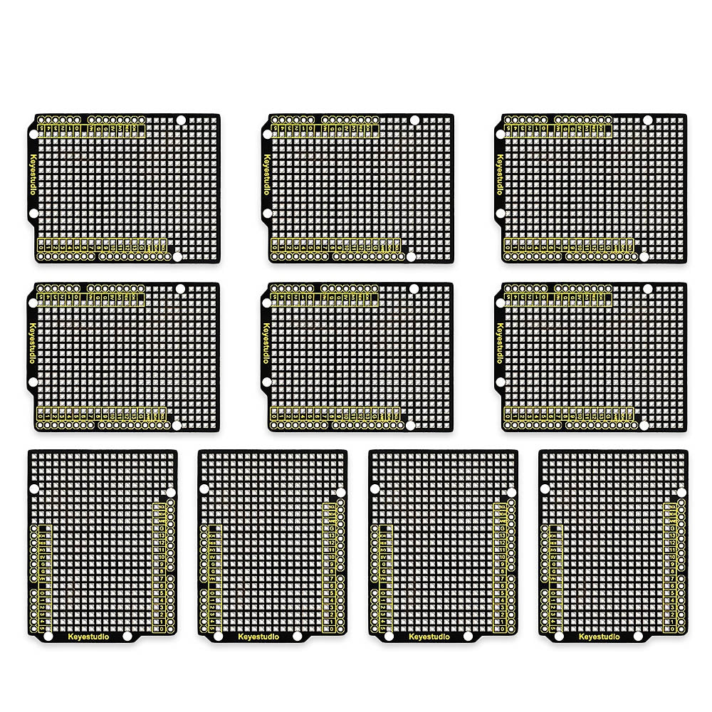 10PCS Keyestudio KS0322 Double Sided PCB Prototype Boards for Arduino UNO R3