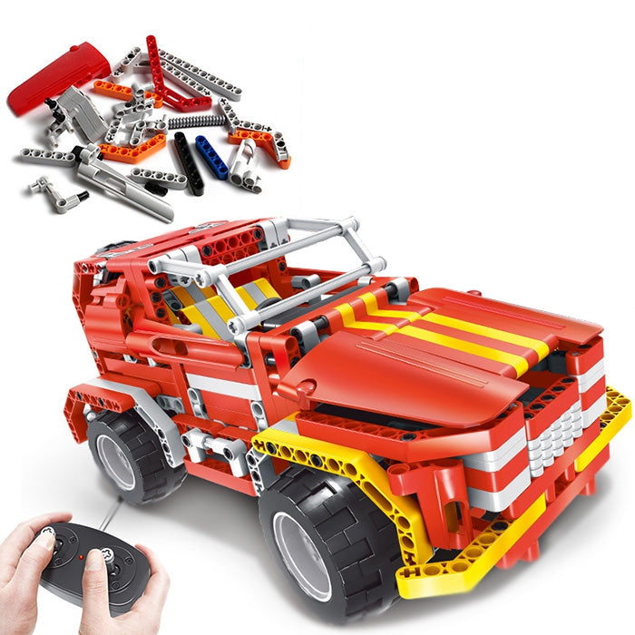 Creative 2 in 1 Electric DIY Assembled Building Blocks Car with Remote Control for Kids
