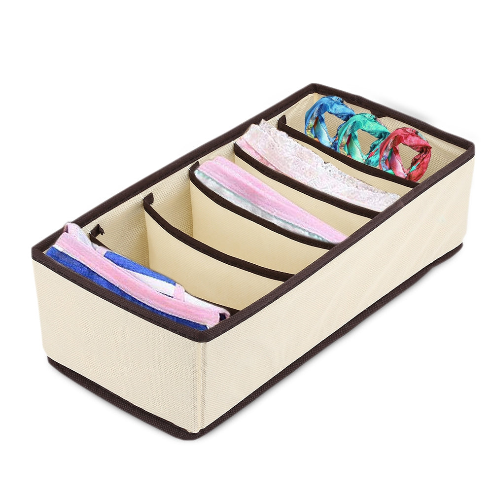 4pcs Collapsible Storage Boxes Bra Underwear Closet Organizer Divider Drawer