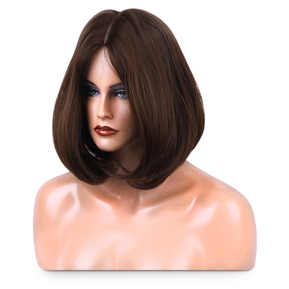 Centre Parting Short Bob Heat Resistance Wig Women Synthetic Hair