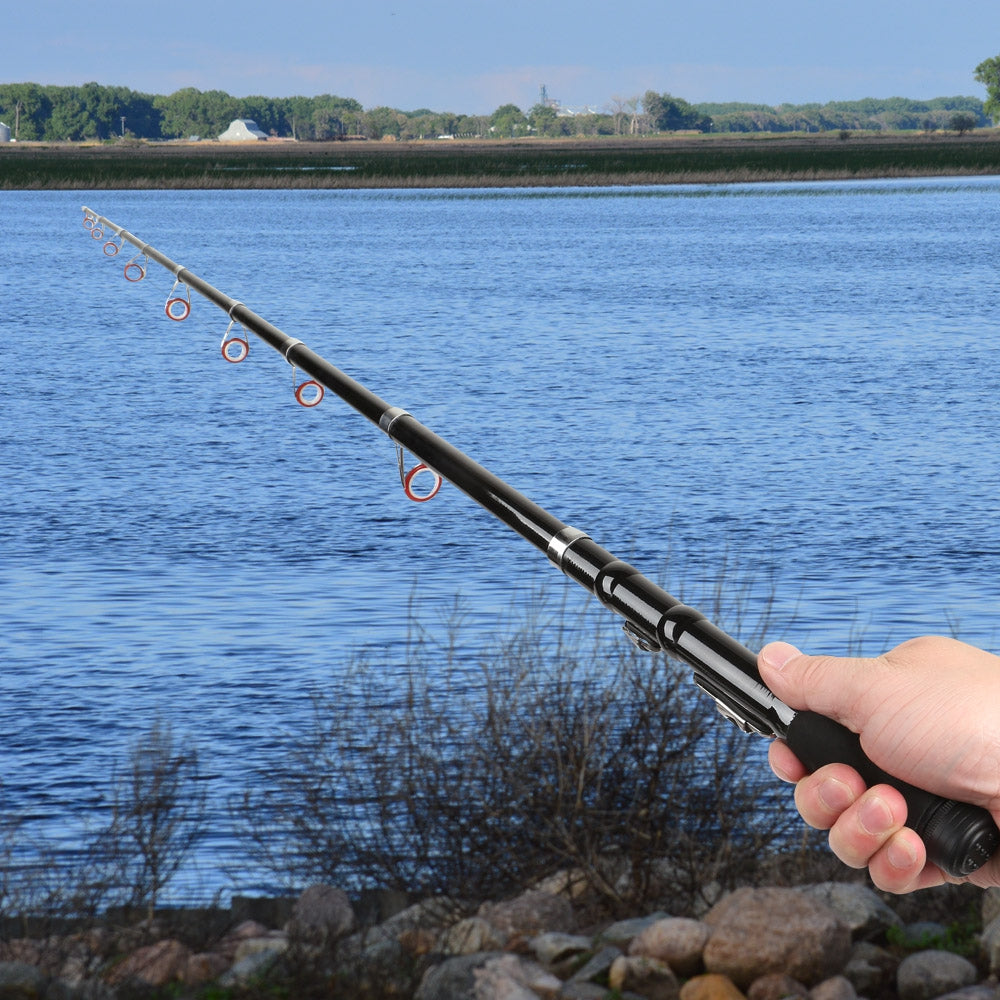 2.1m Mini Portable Retractable Fishing Rod Thrown Pole