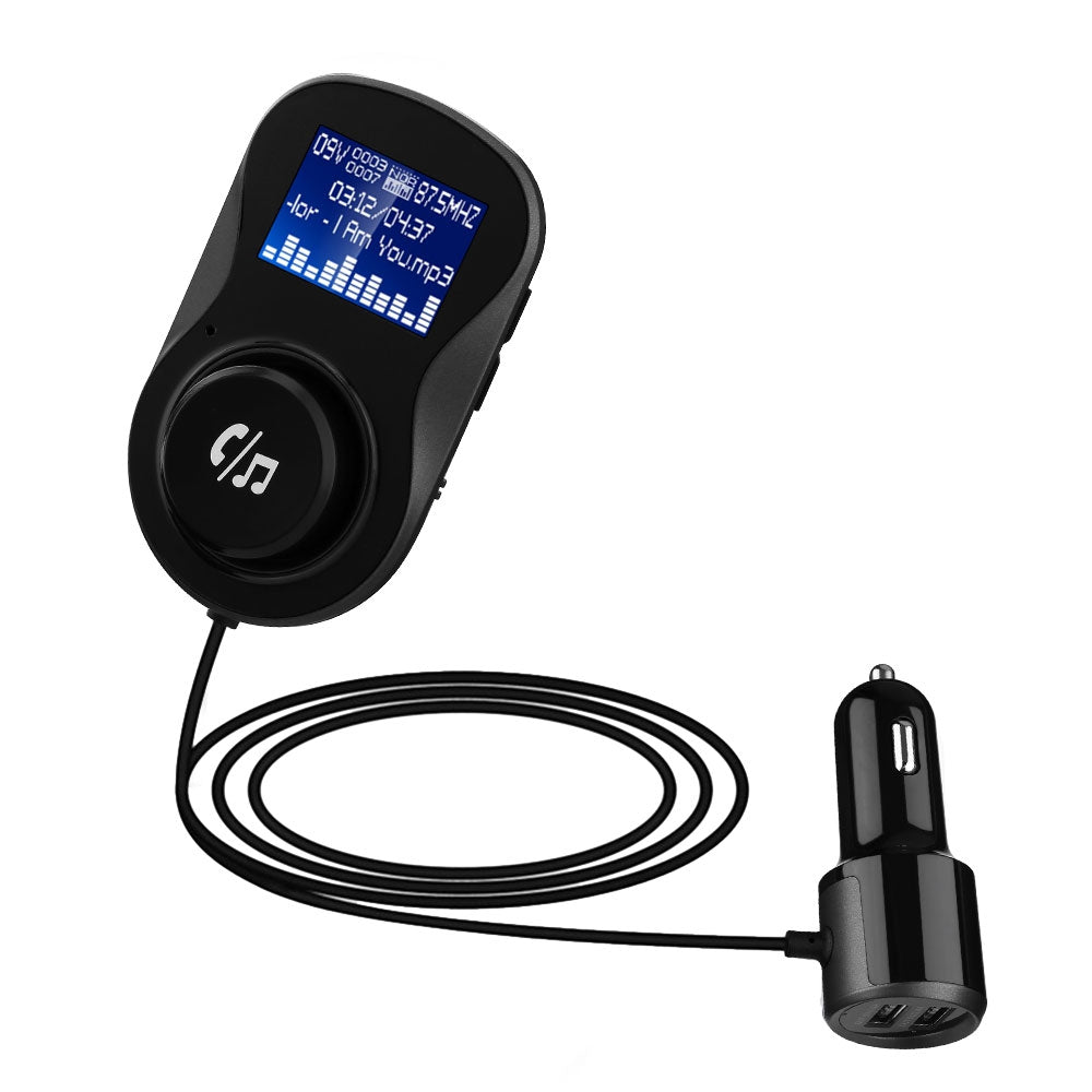 BC30B Car 1.44-inch LCD Bluetooth MP3 Player FM Transmitter with USB Charger