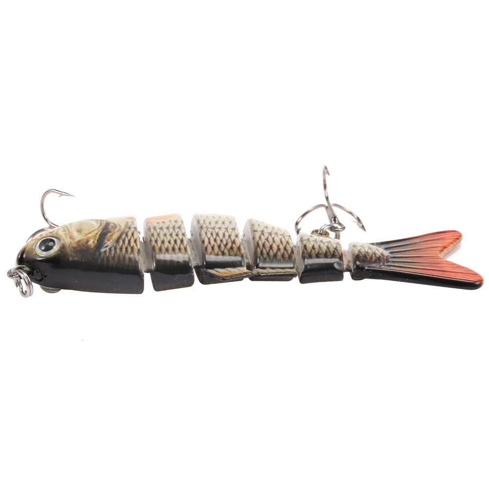 A FISH LURE Artificial Hard Fishing Lure 6 Segments Bait with Hooks