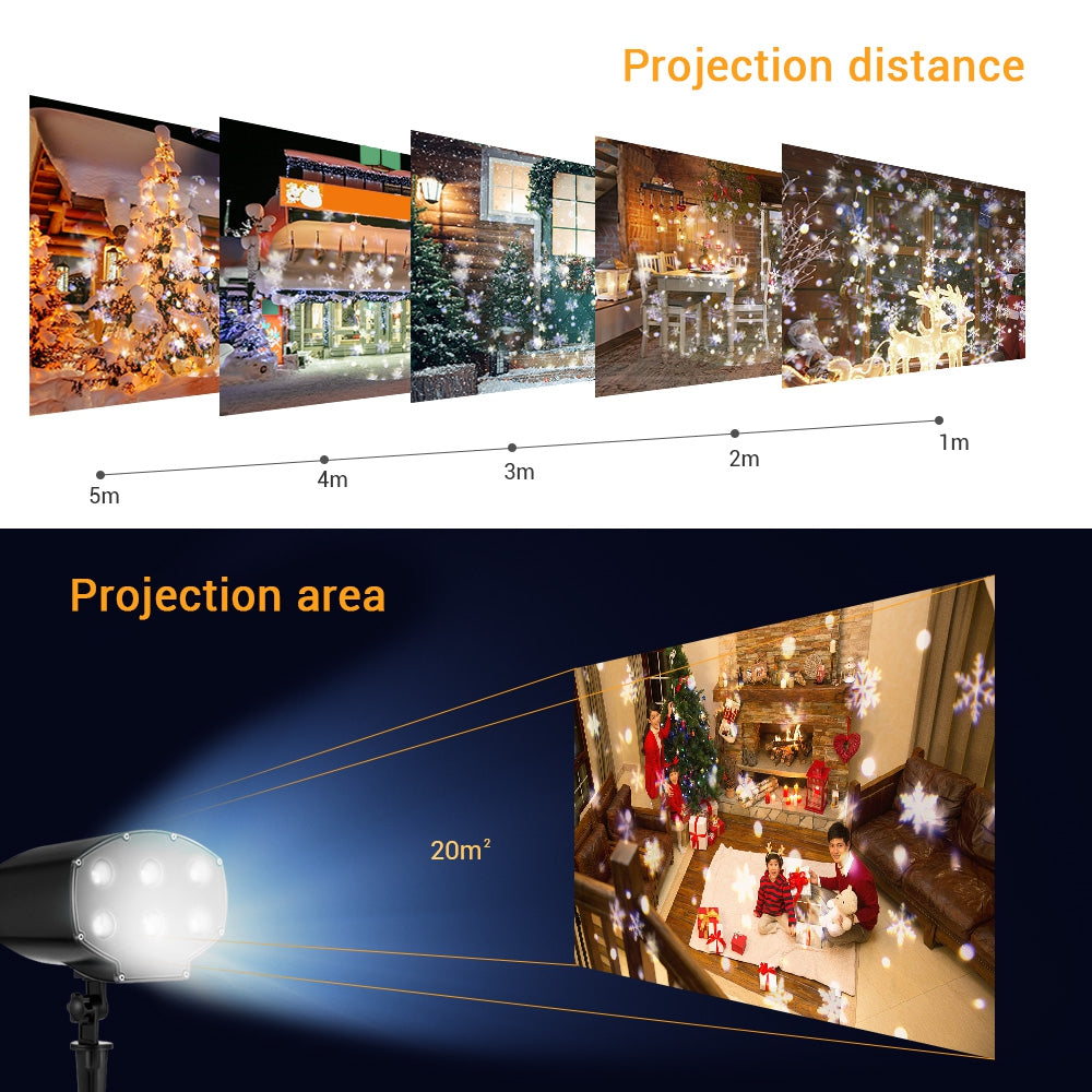 DQ - LE18 - 001 Projector LED Light Snowfall Waterproof Outdoor Timer Christmas