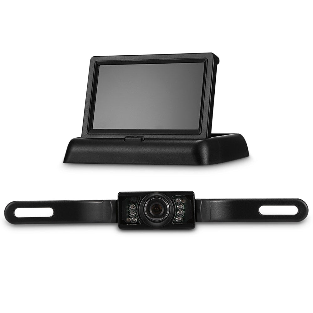 4.3 inch TFT LCD Foldable Car Rear View Monitor 170 Degree IR Reversing Camera