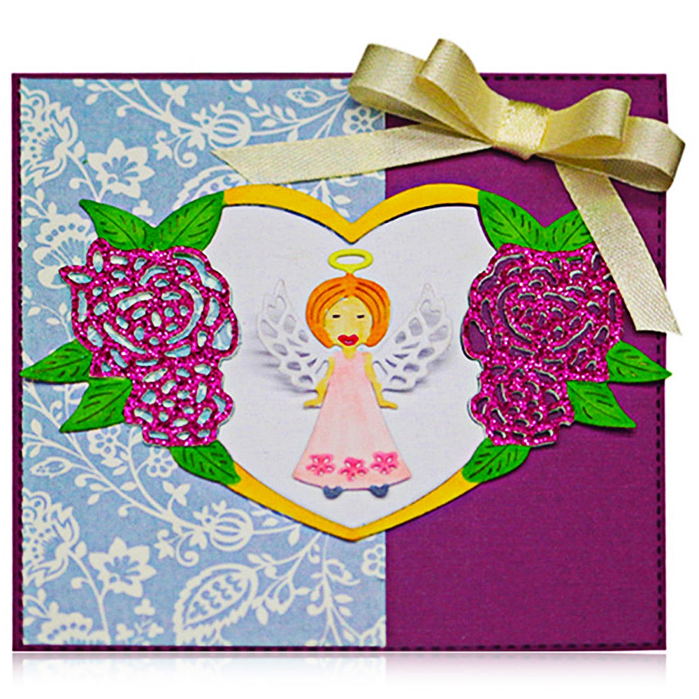 Adorable Angel Design Metal Cutting Dies for Greeting Card Cover Photo Album