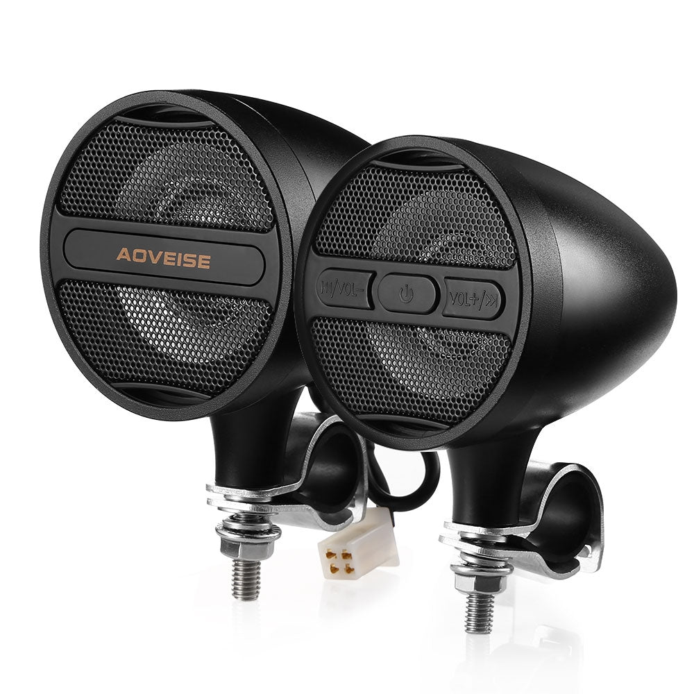 AOVEISE MT473 12V Motorcycle MP3 Audio Player Bluetooth Speakers FM Tuner