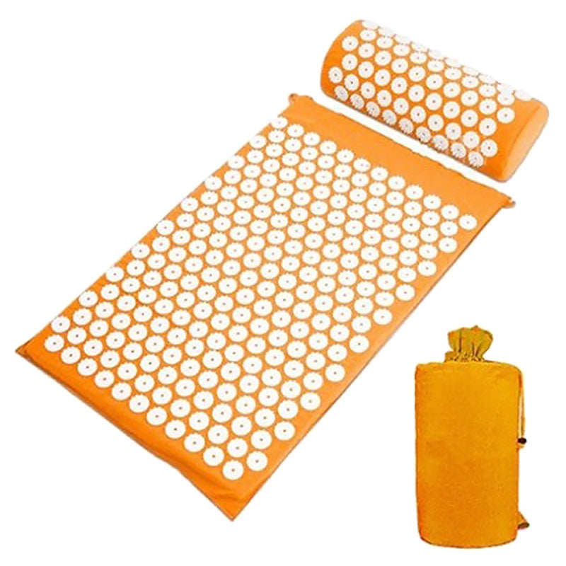 Acupuncture Pillow Massage Yoga Mat Body Stress Pain Reliever Natural Relief Set