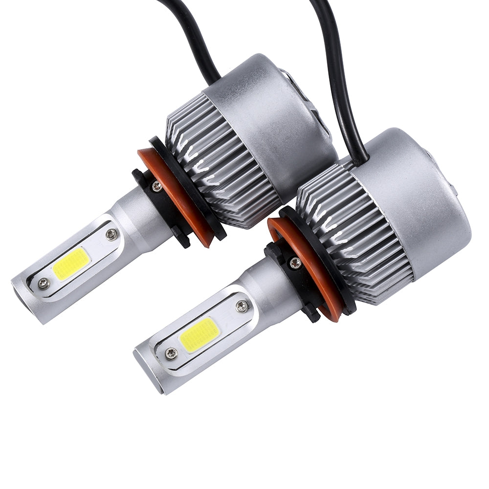 2PCS S2 H11 72W 4000LM LED Headlight Conversion Kit Car COB Beam Bulb 6000K