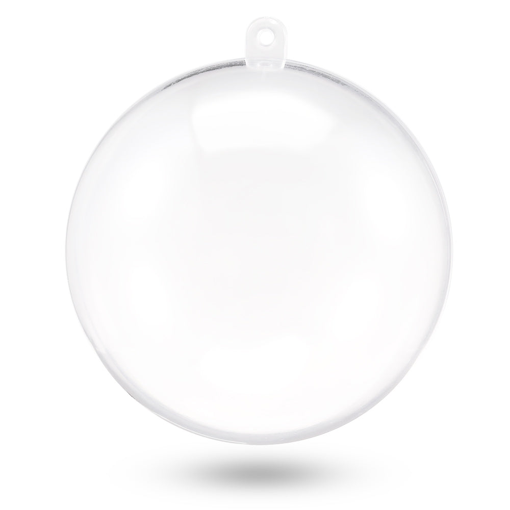 8cm Transparent Plastic Tress Hanging Balls Decoration Baubles