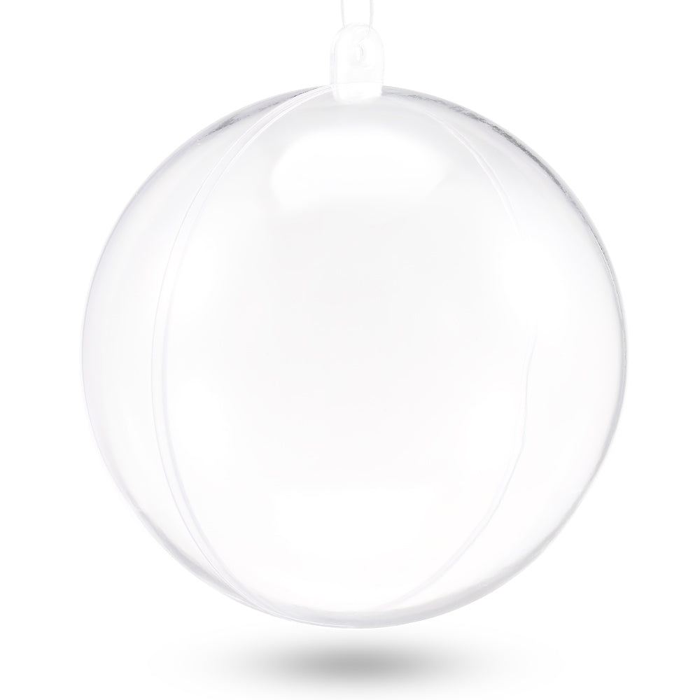 8cm Transparent Plastic Tress Hanging Balls Decoration Baubles