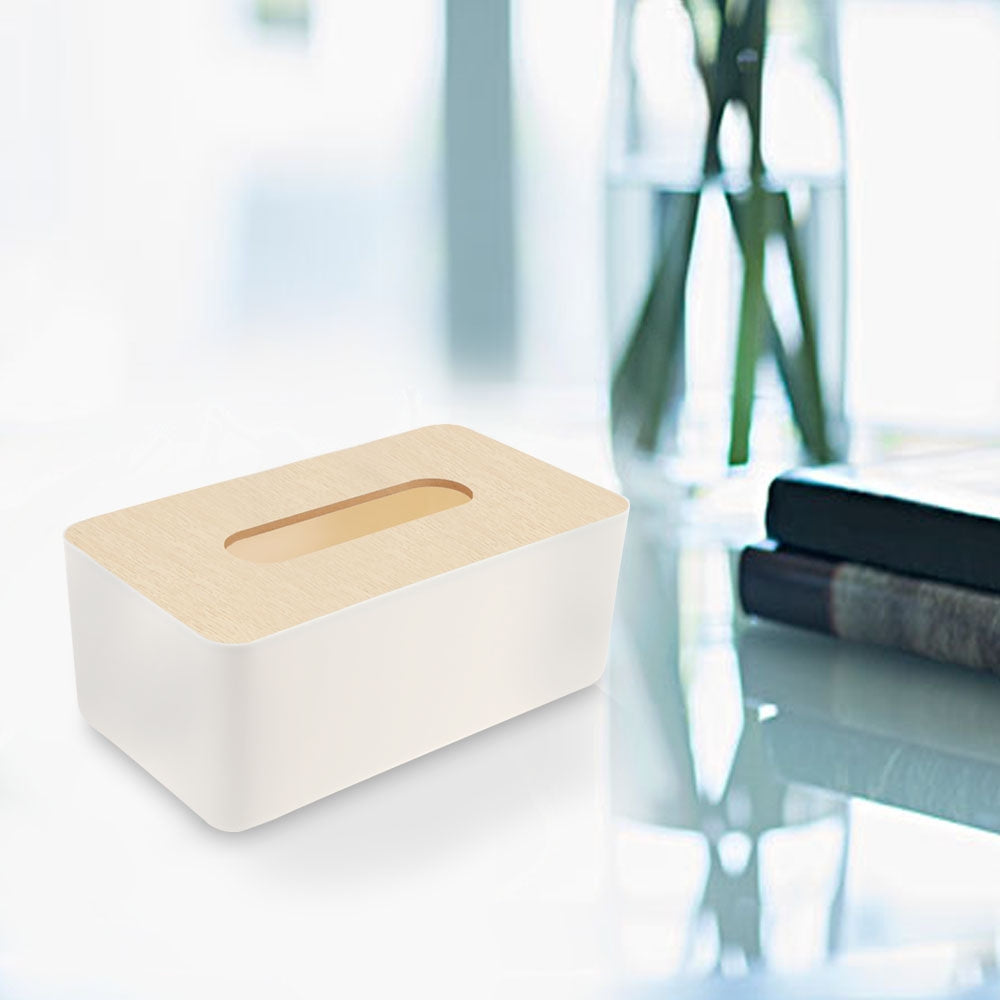 Bamboo Tissue Box Cover Holder