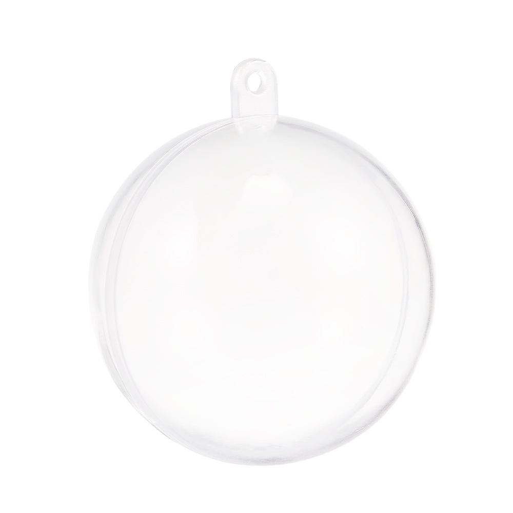 6cm Transparent Plastic Tress Hanging Balls Decoration Baubles 12pcs