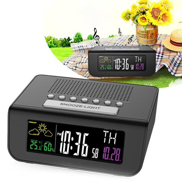 Digital Colorful Screen Alarm Clock FM Radio for Sleep Timing