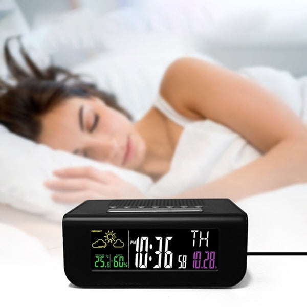 Digital Colorful Screen Alarm Clock FM Radio for Sleep Timing