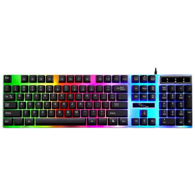 BALDR G21 LED Rainbow Backlight USB Wired Gaming Keyboard and Mouse Combo