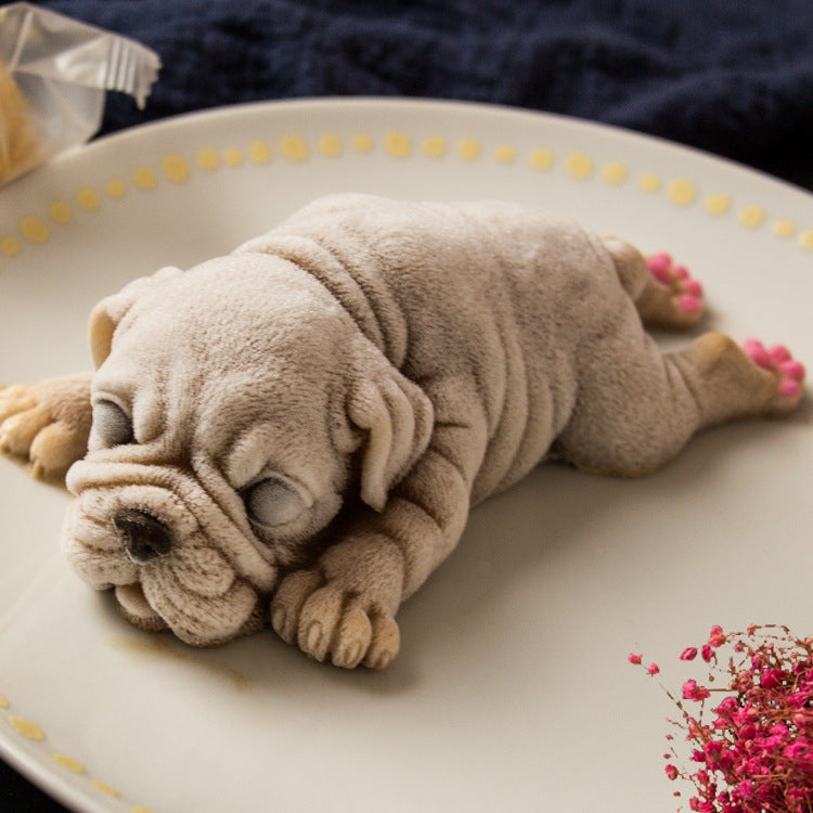 3D Shar Pei Dog Cake Decoration Silicone Molds