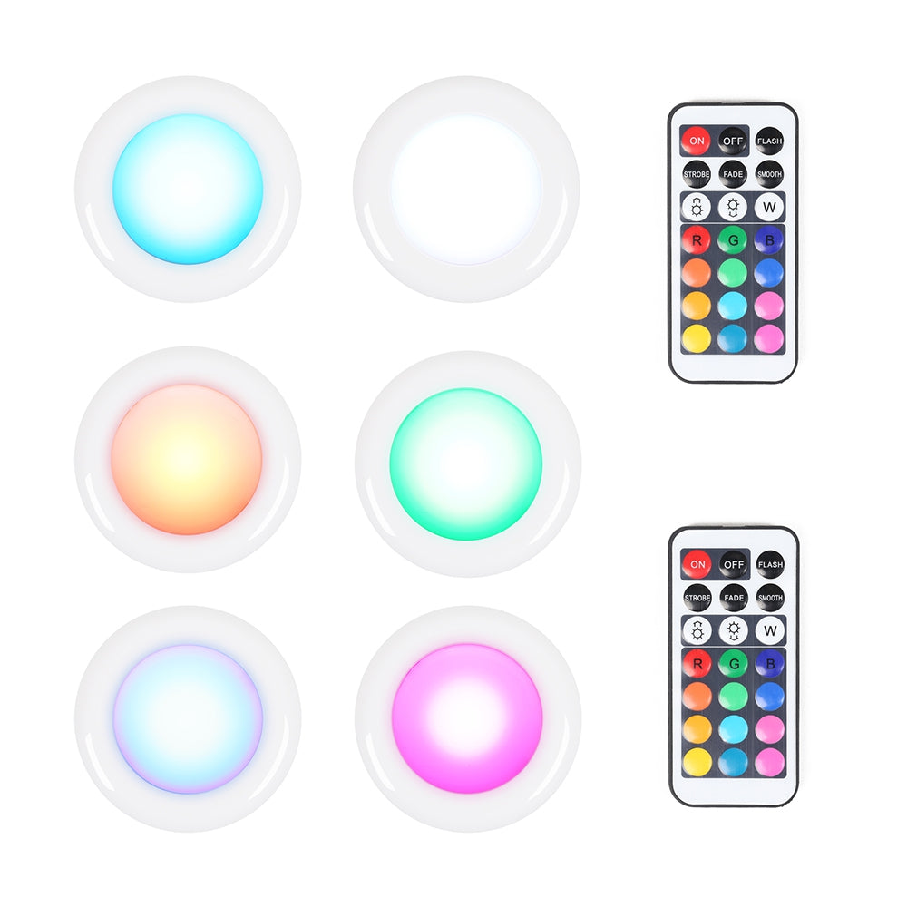 6PCS LED Lights Color Changing Cabinet Lighting with Remote Control