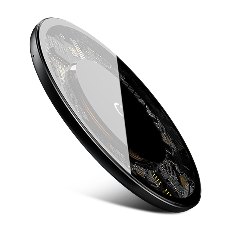 Baseus BSWC - P10 Simple Wireless Charging Pad Fast Charger Glass