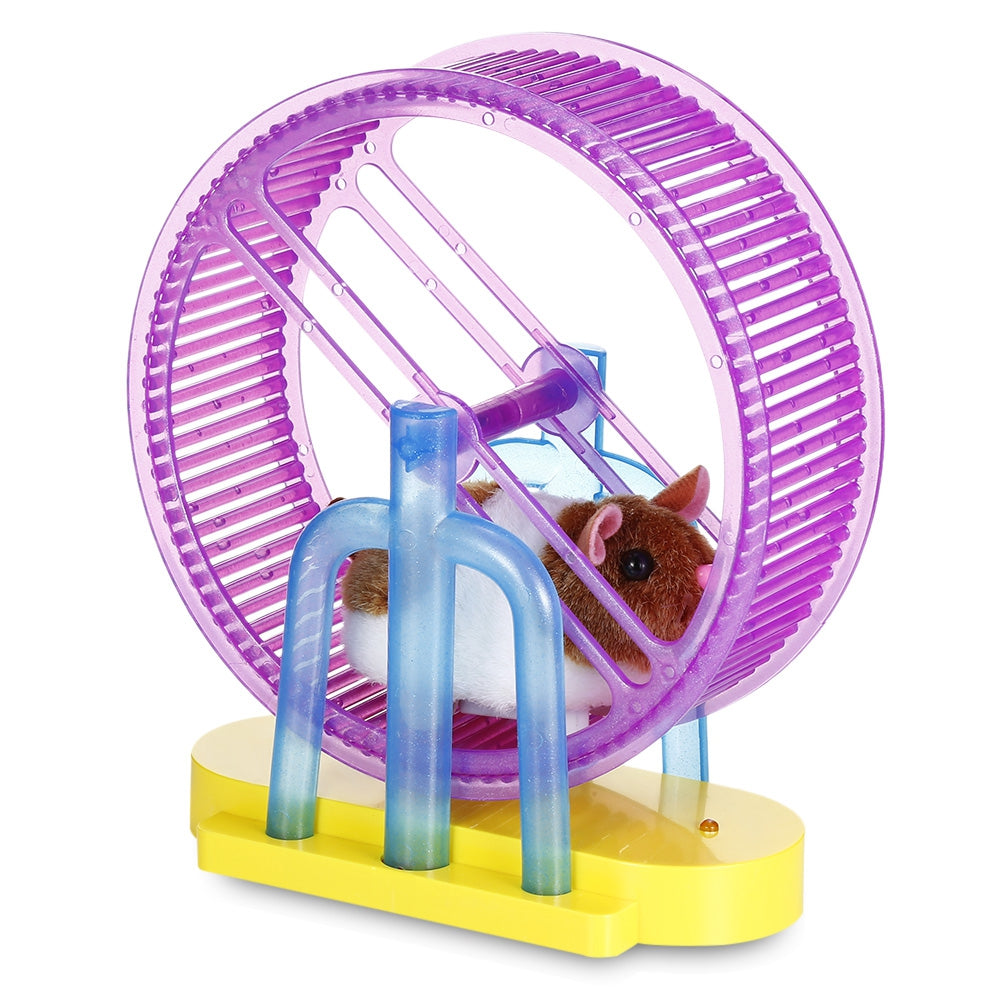 0811A Hamster Spinning Exercise Wheel Kids Electronic Toy Pet Playset