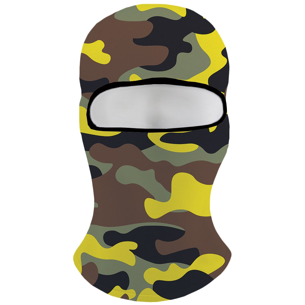 Camouflage 3D Print Wind Resistance Face Mask Breathable Polyester