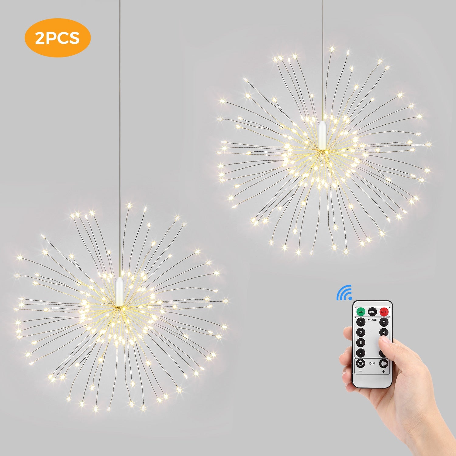 2PCS LH - BOM - YHD120WW 120 LEDs Hanging Starburst Lamps with 8 Lighting Modes