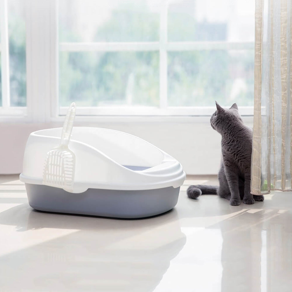 Clean Pet Open Top Large Cat Litter Box with Scoop