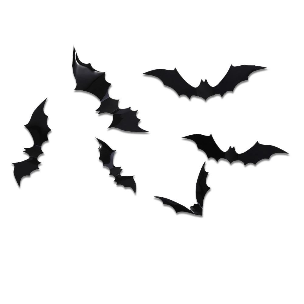 12PCS Halloween Bat Wall Stickers Decor Door Window Decals