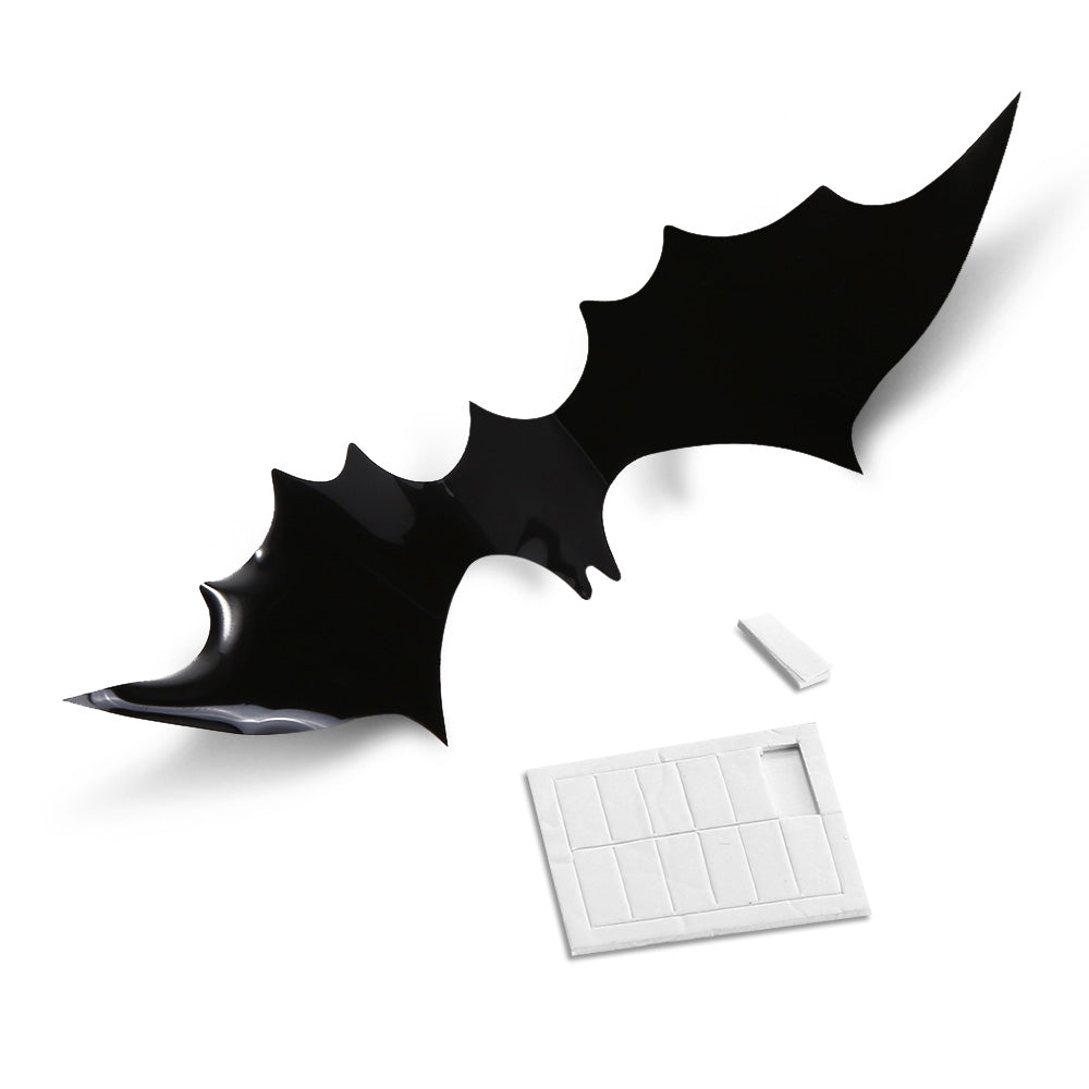 12PCS Halloween Bat Wall Stickers Decor Door Window Decals