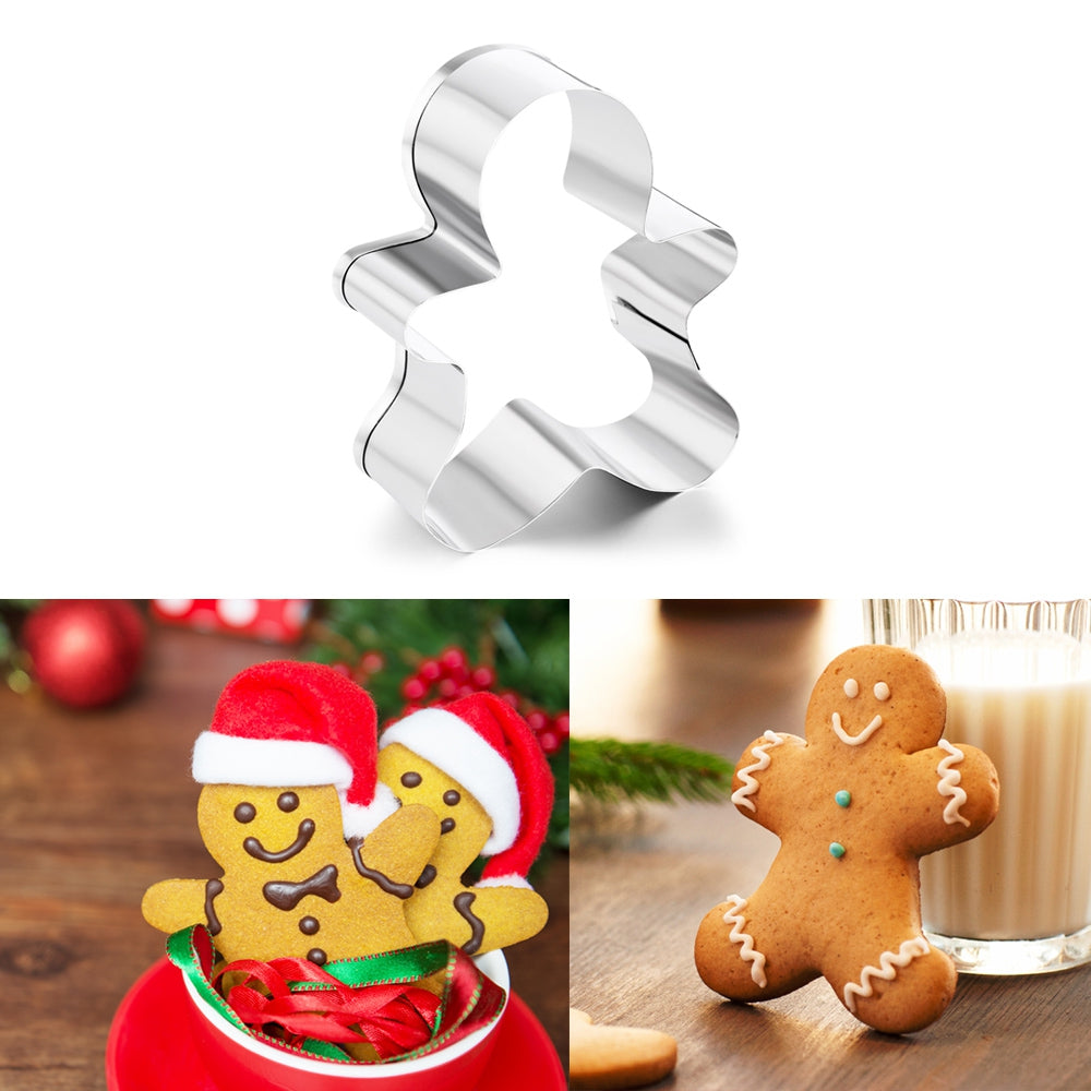 Christmas Snowman Cookie Cutter Biscuit Pastry Fondant Cake Decorating Mold