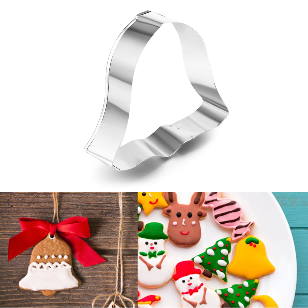 Christmas Bell Cookie Cutter Biscuit Pastry Fondant Cake Decorating Mold