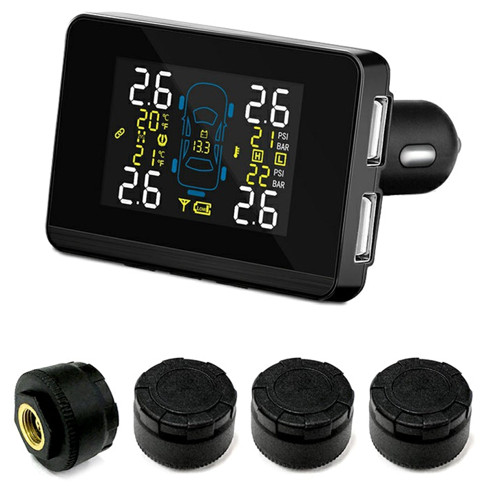 CAREUD U906C Wireless Car Tire Pressure Monitoring System Temperature Battery Voltage Monitor