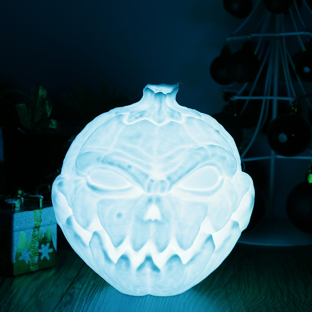 3D Printing Devil Pumpkin Face Light Night Lamp with Remote Control