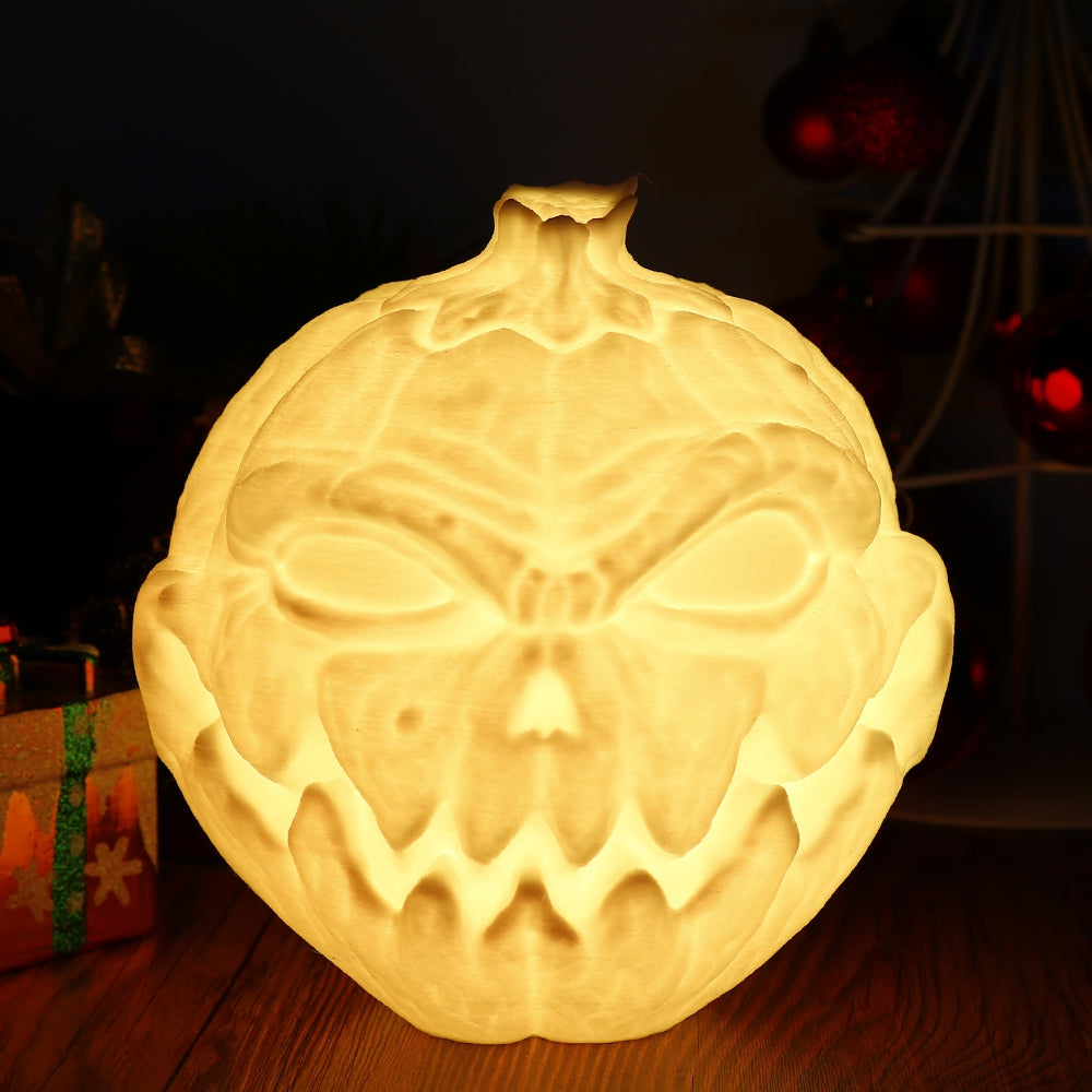 3D Printing Devil Pumpkin Face Light Romantic Night Lamp Remote Control