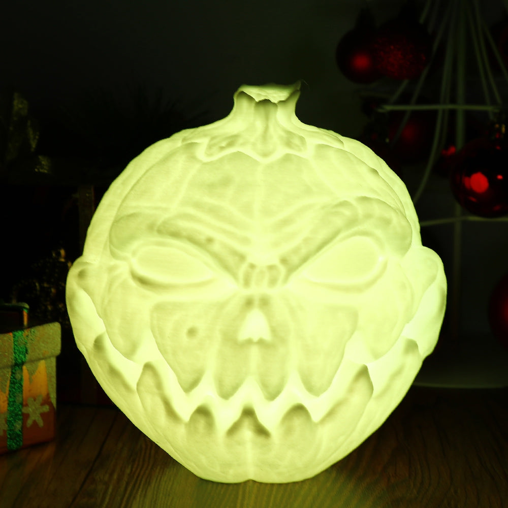 3D Printing Devil Pumpkin Face Light Romantic Night Lamp Remote Control