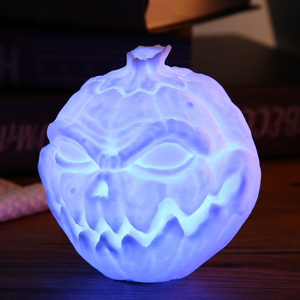 3D Printing Devil Pumpkin Face Light Pat Night Lamp for Halloween