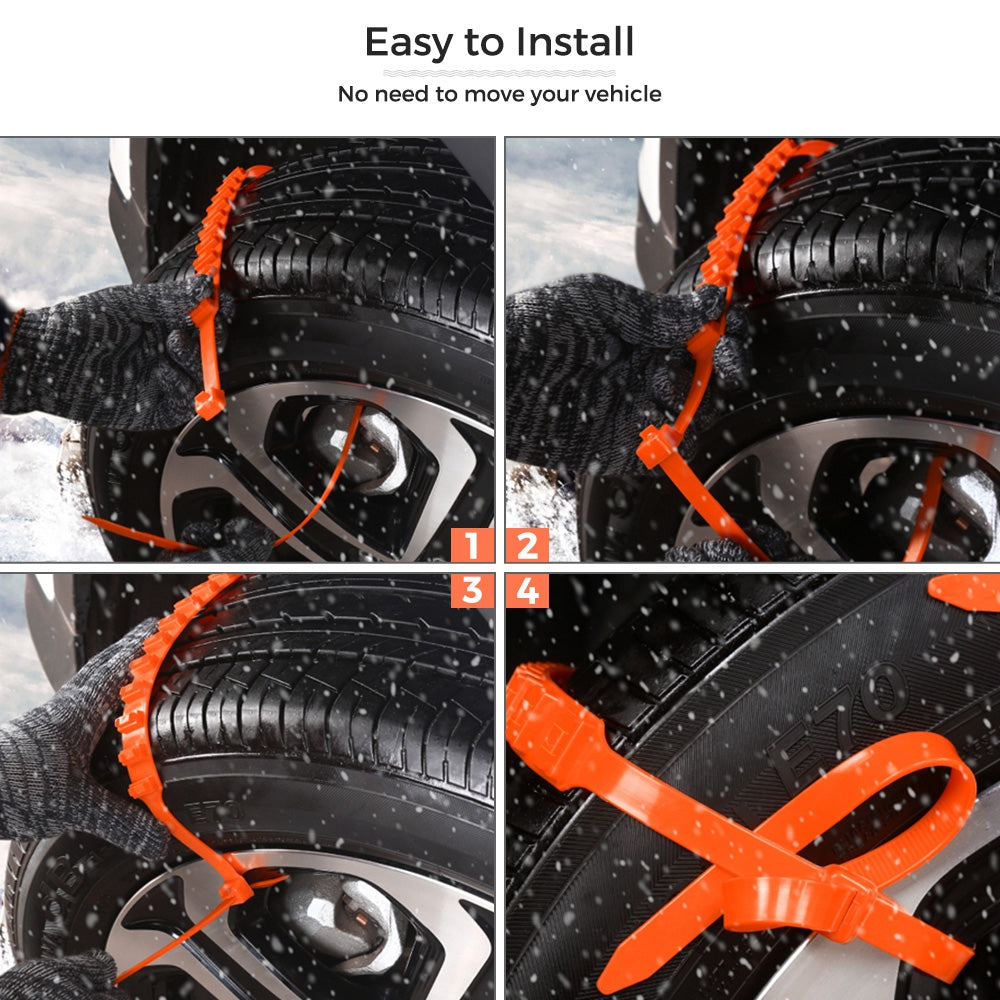10PCS AutoLover 900AST Universal Car Tyre Anti-skid TPU Chains for Road Safety
