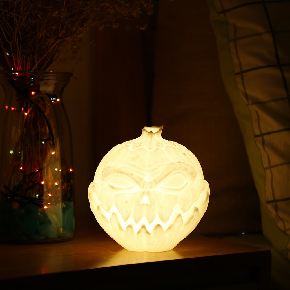 3D Printing Devil Pumpkin Face Light Patting Night Lamp 3 Colors