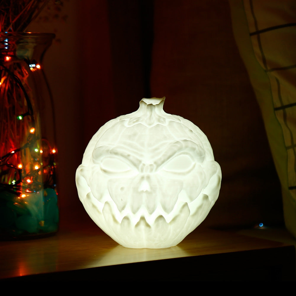 3D Printing Devil Pumpkin Face Light Pat Night Lamp Halloween