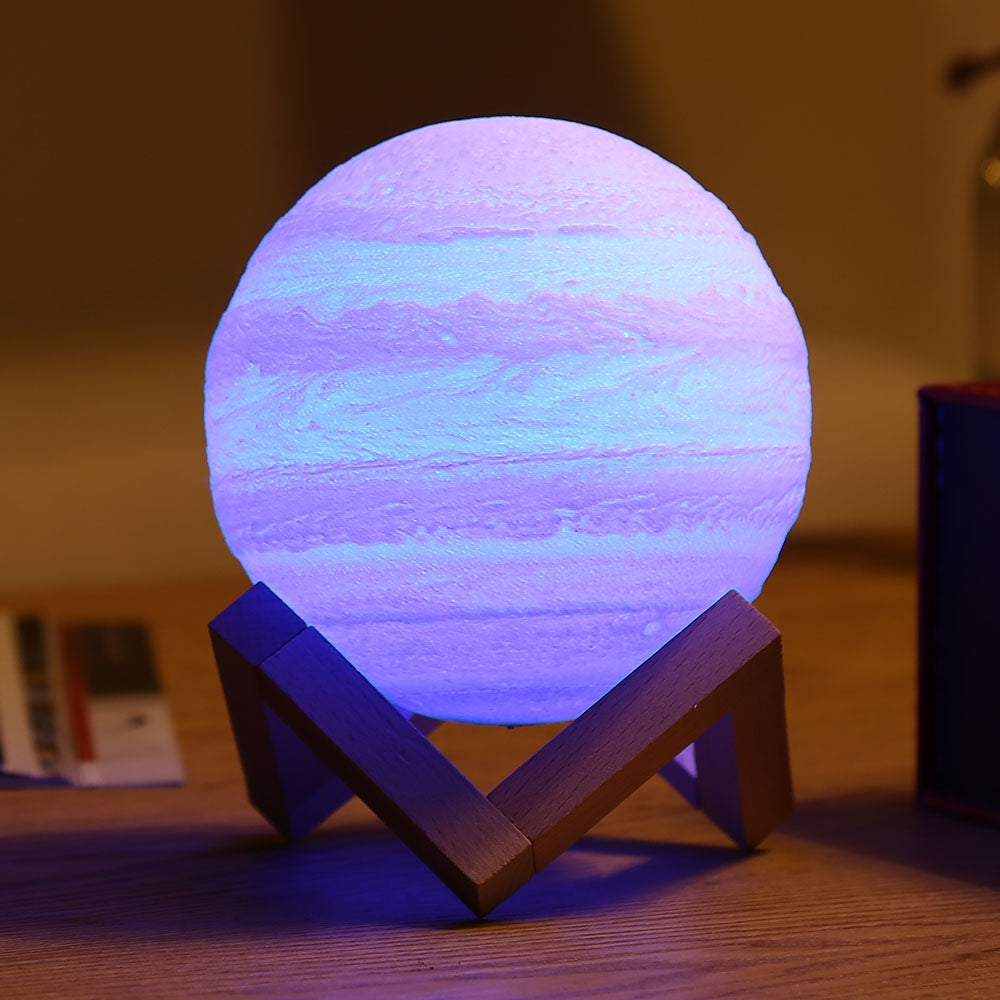 3D Printing Planet Light Night Lamp Remote Control for Bedroom