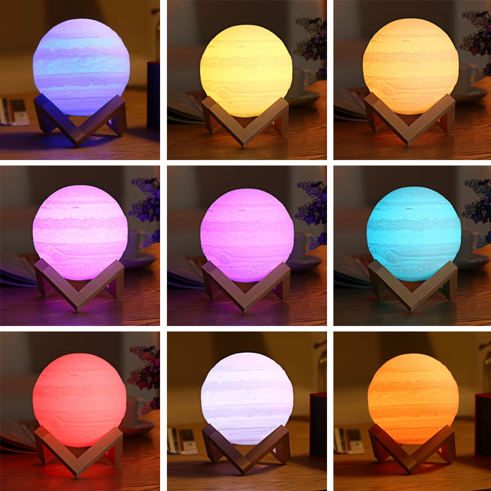 3D Printing Planet Light Night Lamp Remote Control for Bedroom Office