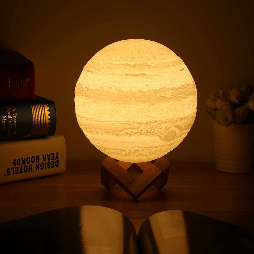 3D Printing Planet Light Pat 3 Colors Night Lamp for Bedroom Office
