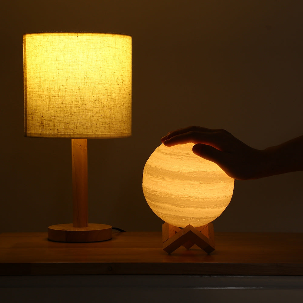 3D Printing Planet Light Pat 3 Colors Night Lamp for Bedroom Office