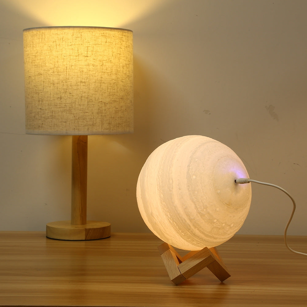 3D Printing Planet Light Pat Night Lamp Romantic for Bedroom Office