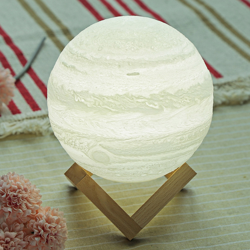 3D Printing Planet Light Touching Sensor Night Lamp 2 Colors